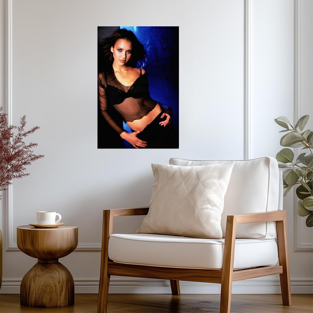 Jessica Alba Portrait Poster | Vintage Wall Art Print - Celebrities Poster