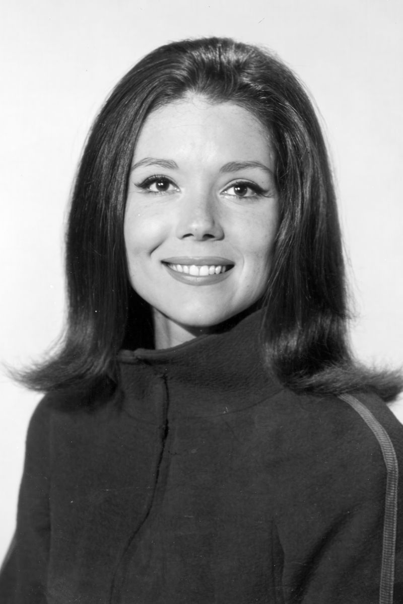 Diana Rigg Black and White Portrait Poster | Actress Wall Art Print - Celebrities Poster