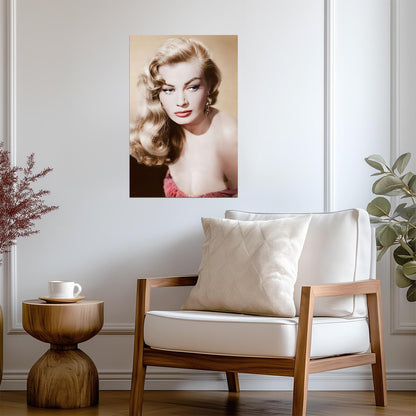 Anita Ekberg Vintage Portrait Poster | Actress Wall Art Print - Celebrities Poster