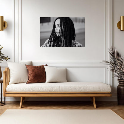Zoe Kravitz Black and White Portrait Poster | Actress Wall Art Print - Celebrities Poster