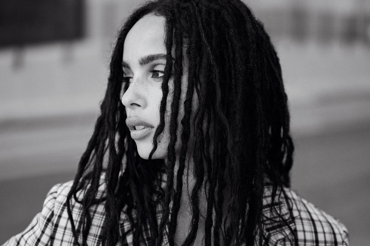 Zoe Kravitz Black and White Portrait Poster | Actress Wall Art Print - Celebrities Poster