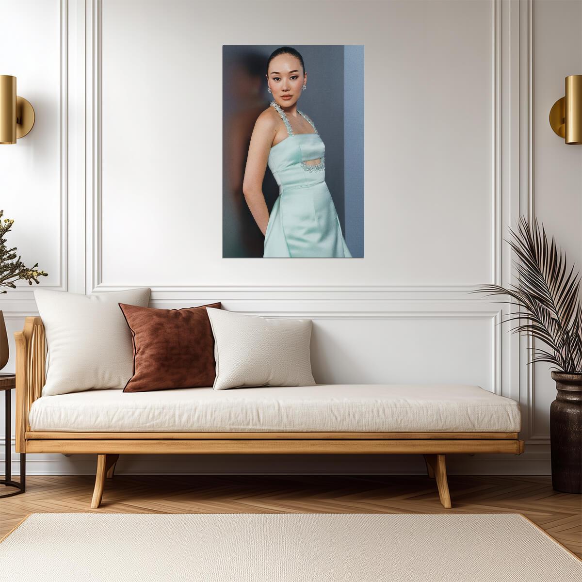 Yerin Ha in Light Blue Dress Poster | Actress Wall Art Print - Celebrities Poster