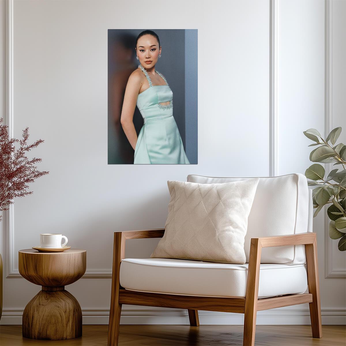 Yerin Ha in Light Blue Dress Poster | Actress Wall Art Print - Celebrities Poster