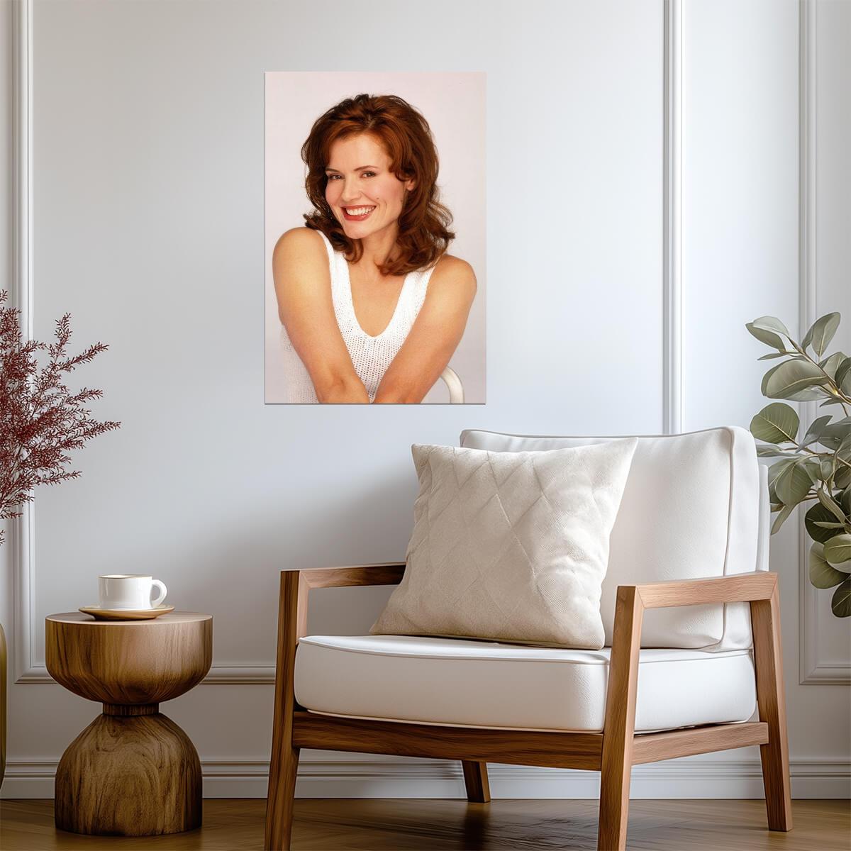 Geena Davis Young Smiling Portrait Poster | Actress Wall Art Print - Celebrities Poster