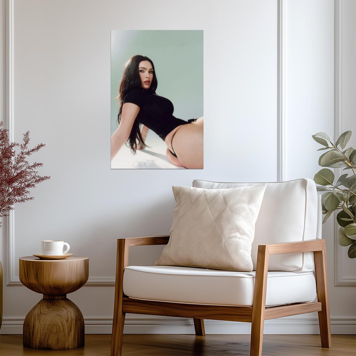Megan Fox Black Thong Poster | Sexy Actress Wall Art Print - Celebrities Poster