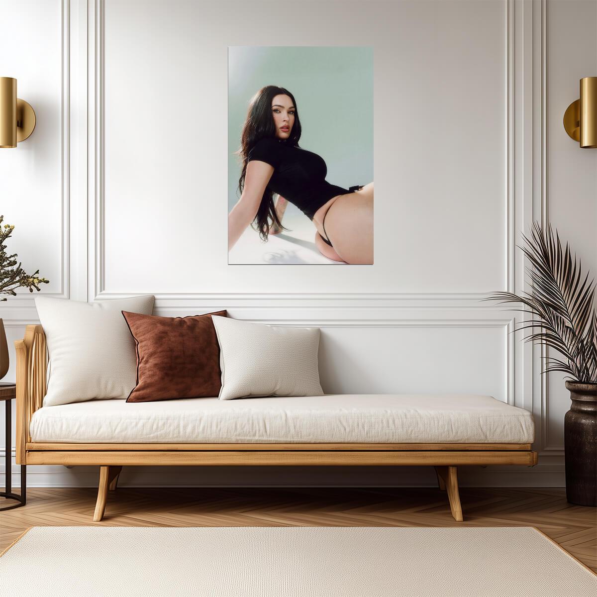 Megan Fox Black Thong Poster | Sexy Actress Wall Art Print - Celebrities Poster