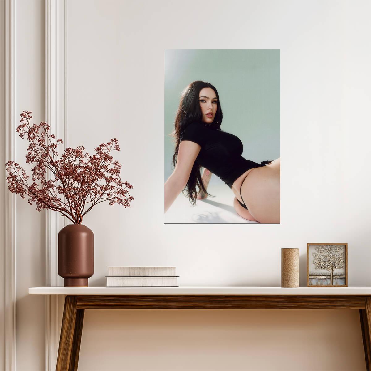 Megan Fox Black Thong Poster | Sexy Actress Wall Art Print - Celebrities Poster
