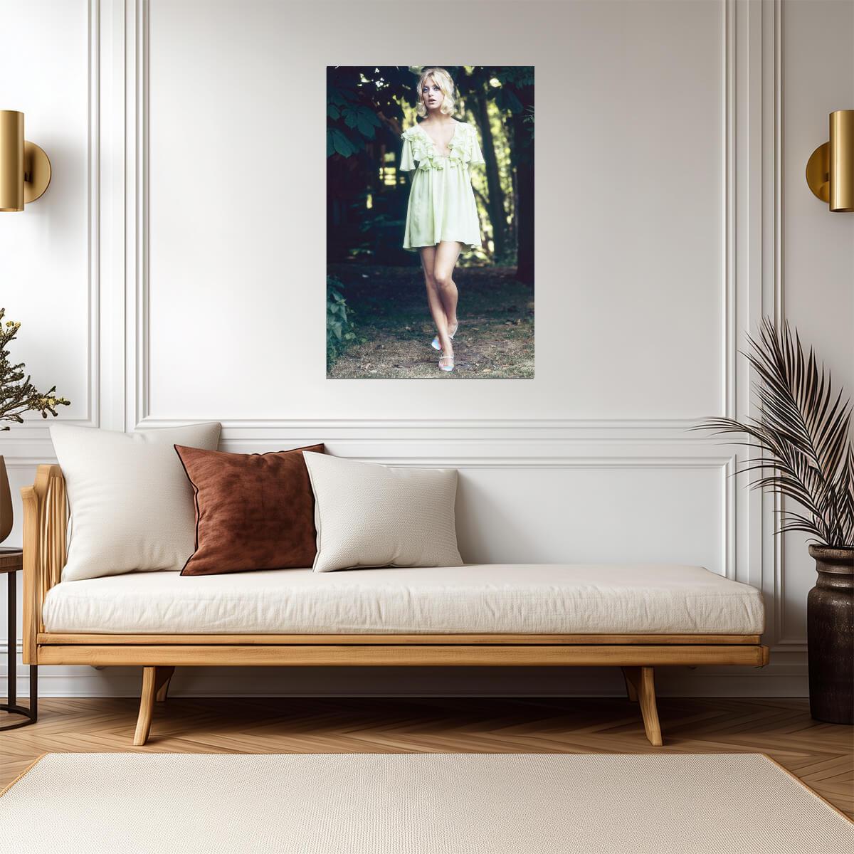 Goldie Hawn in Baby Doll Dress Poster | Outdoor Wall Art Print - Celebrities Poster