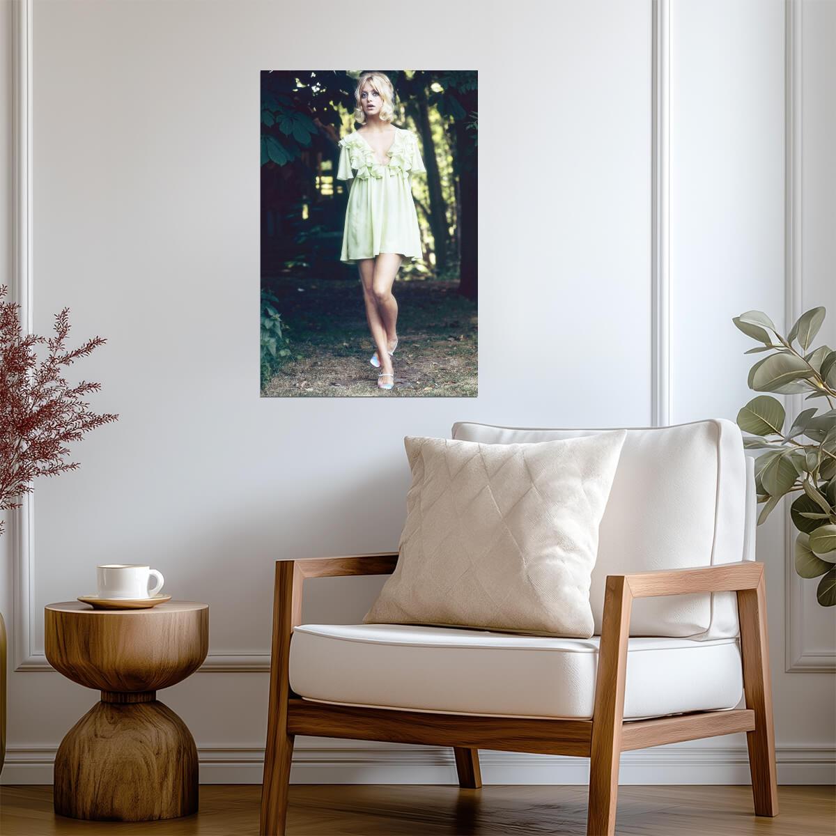 Goldie Hawn in Baby Doll Dress Poster | Outdoor Wall Art Print - Celebrities Poster