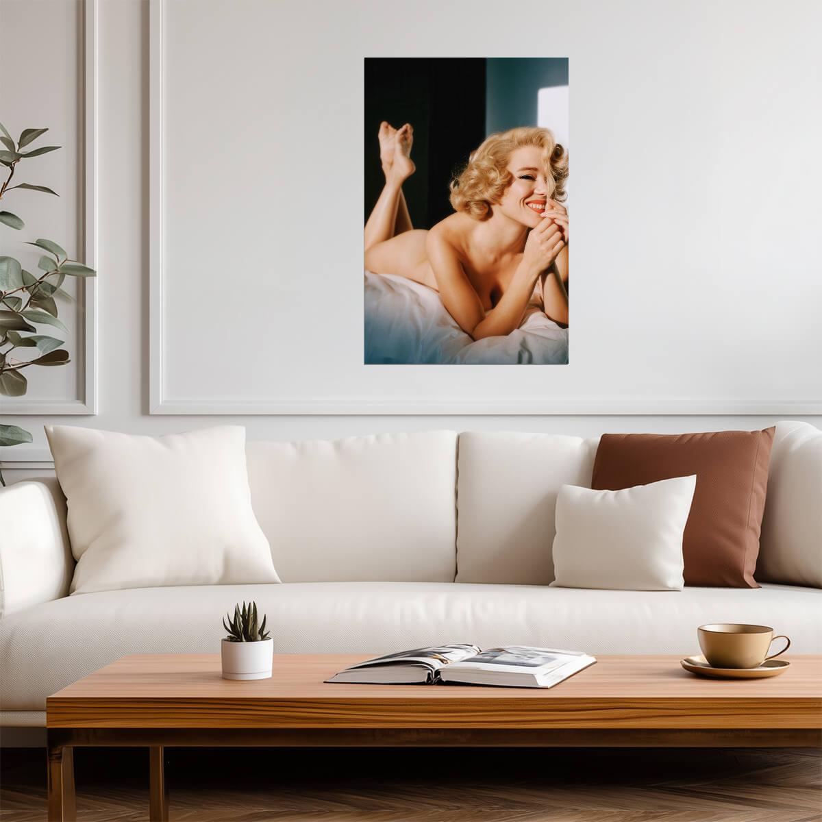 Lea Seydoux Blonde Portrait Poster | Actress Wall Art Print - Celebrities Poster