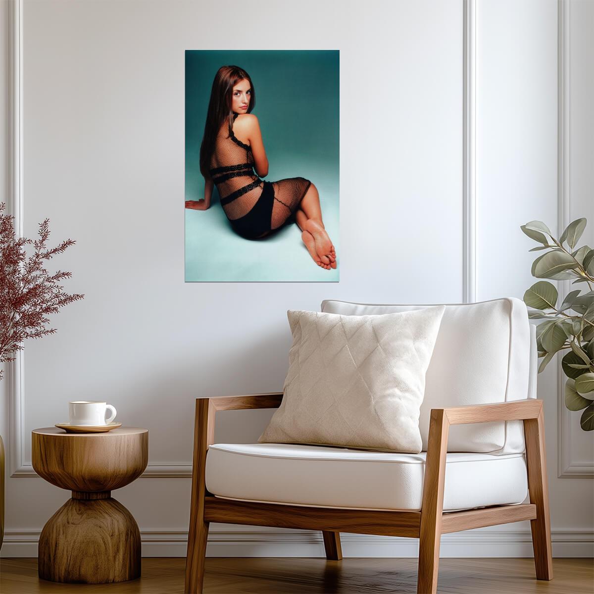 Penelope Cruz 1999 Legs Photoshoot Poster | Sexy Actress Wall Art Print - Celebrities Poster