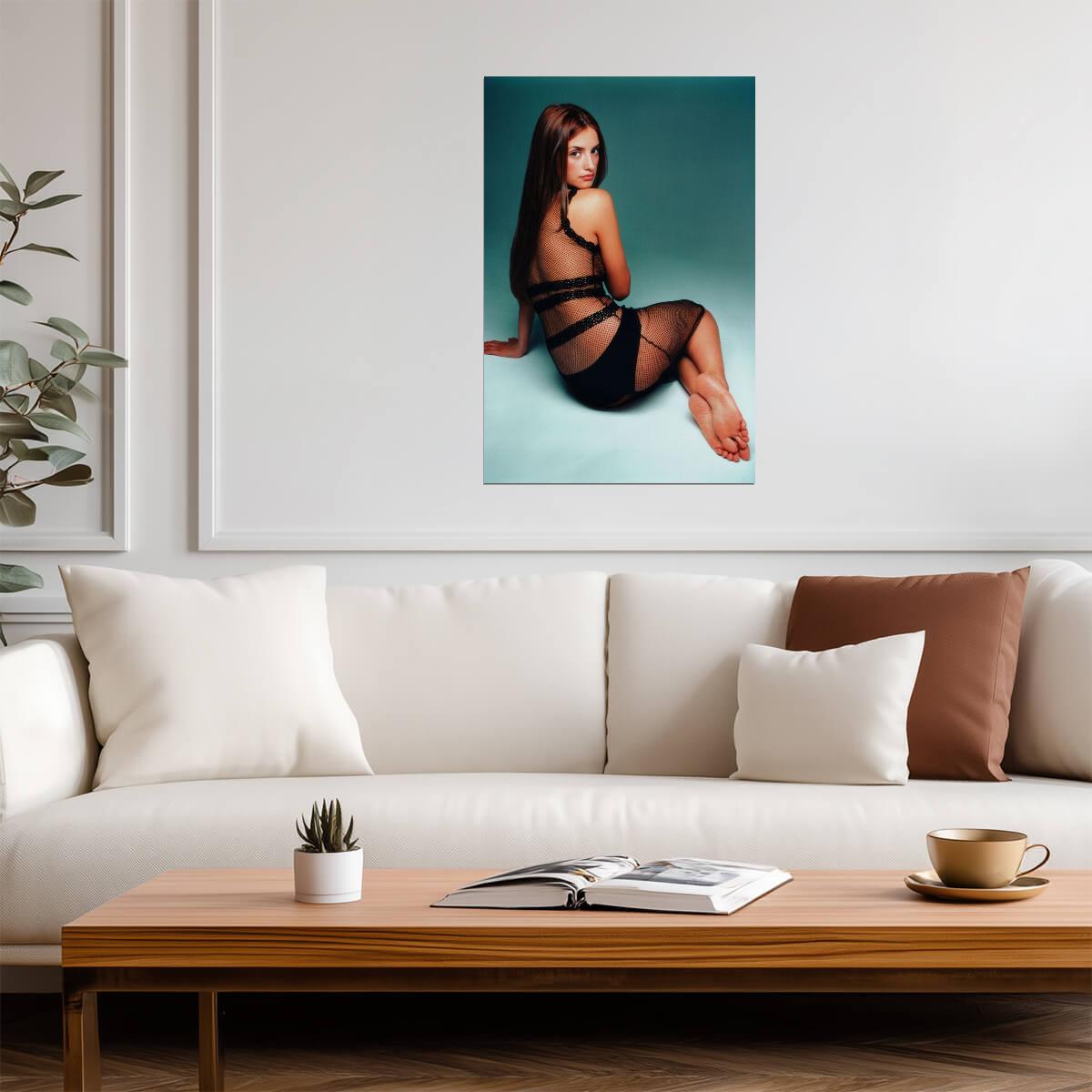 Penelope Cruz 1999 Legs Photoshoot Poster | Sexy Actress Wall Art Print - Celebrities Poster