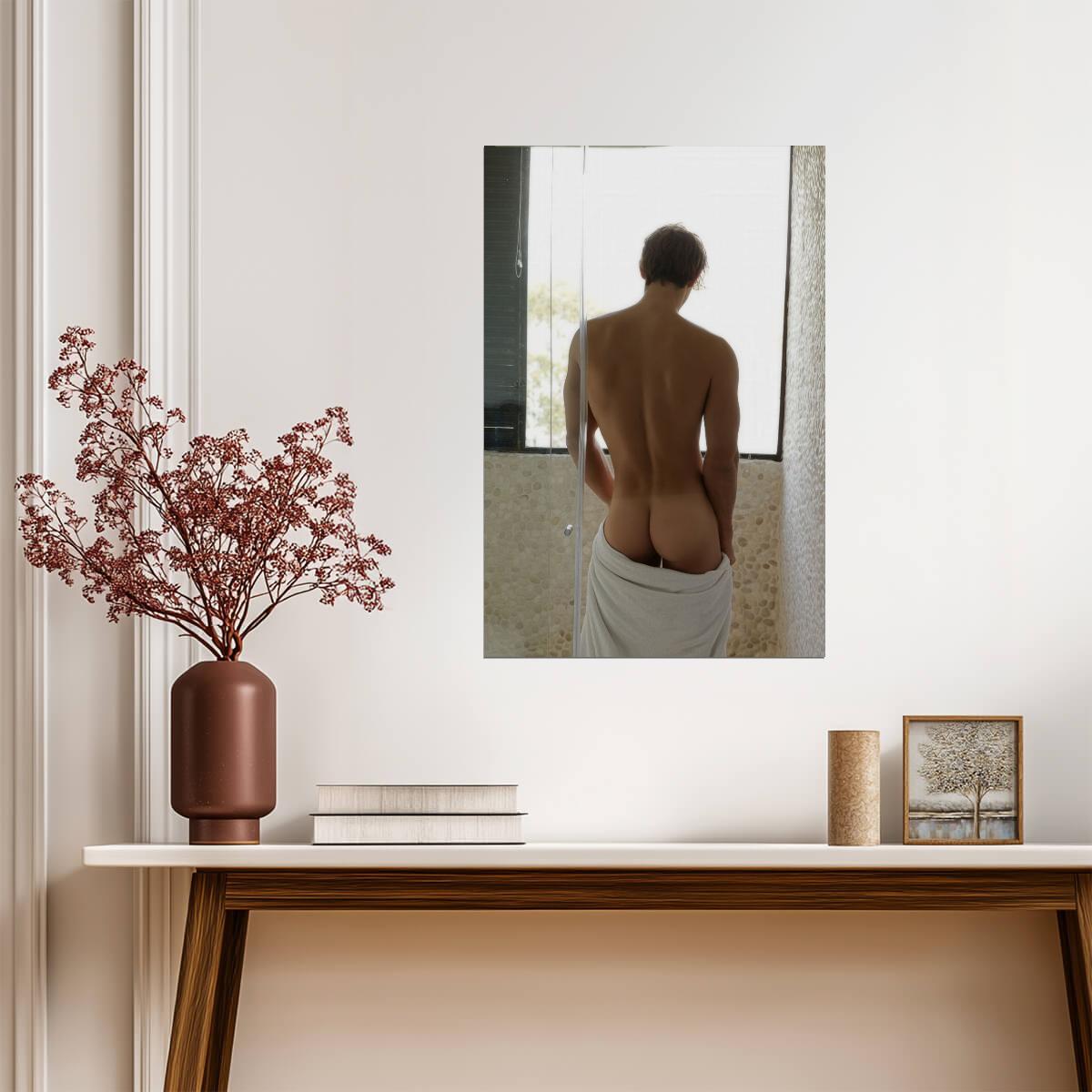 Male Nude Poster | Soft Window Light Photo - Photography Poster