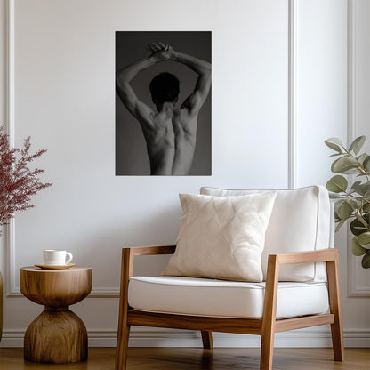 Male Back Photography Poster | Sculptural Stretch - Photography Poster