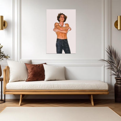 Male Model in a White Tank Top Poster | Sexy Portrait - Photography Poster