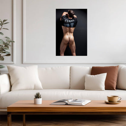Male Nude Pin-Up Poster | Sports Jersey Photo - Photography Poster