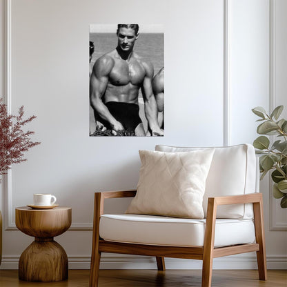 Herb Ritts Men with Kelp Poster | Vintage Male Portrait Detail - Photography Poster
