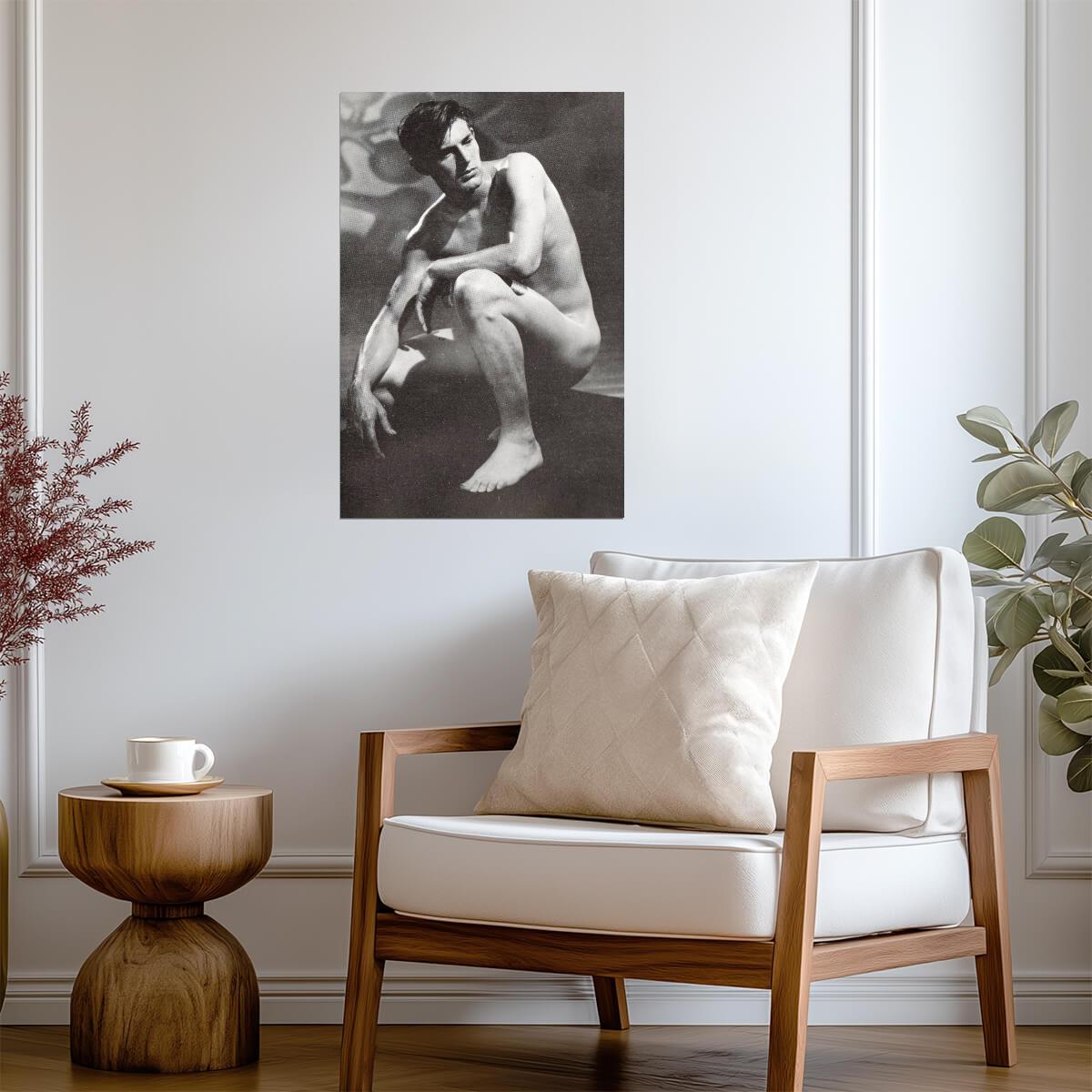 Vintage Male Nude Photo Poster | 1955 Figure Study - Photography Poster