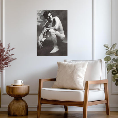 Vintage Male Nude Photo Poster | 1955 Figure Study - Photography Poster
