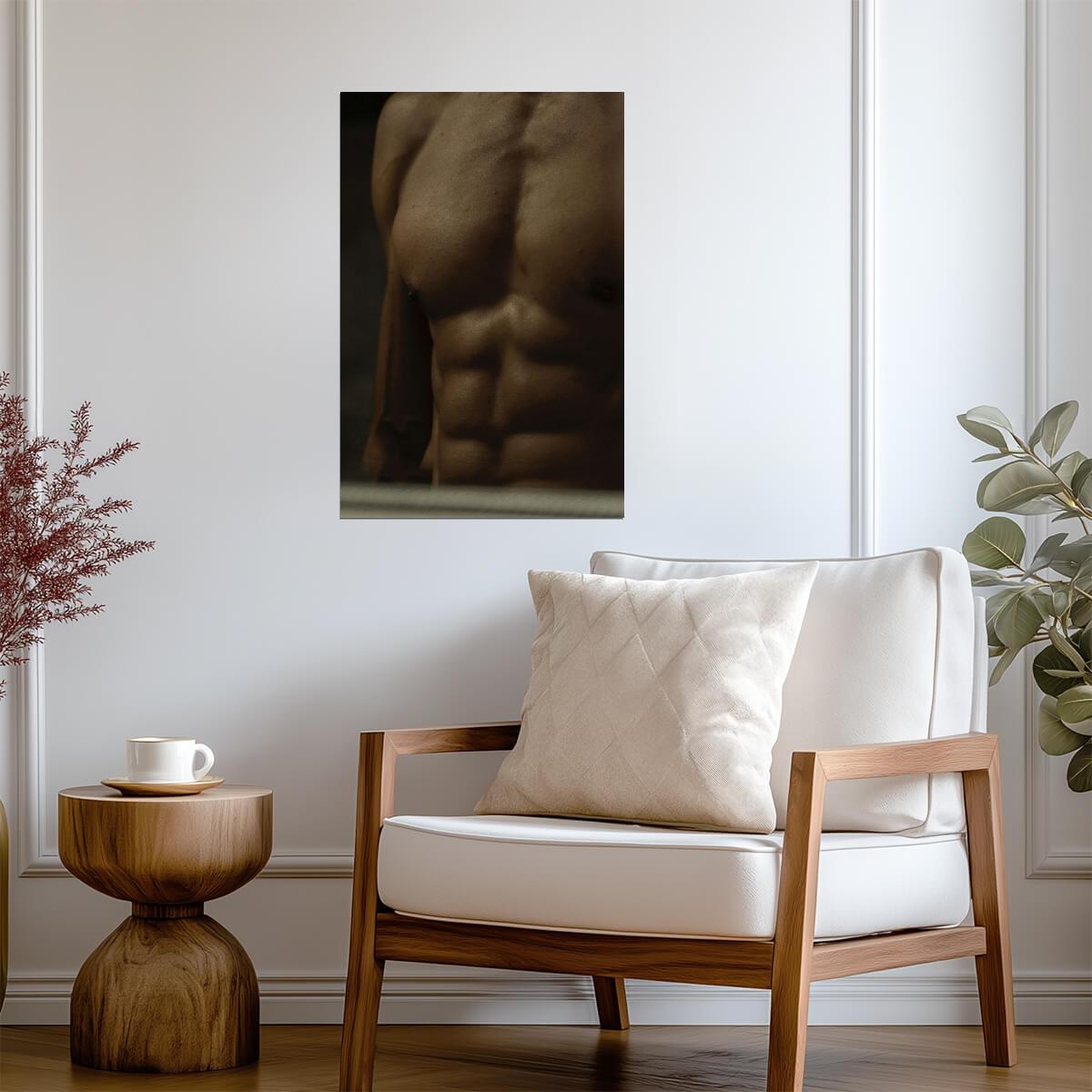 Male Torso Photo Poster | Mirror Close-Up - Photography Poster