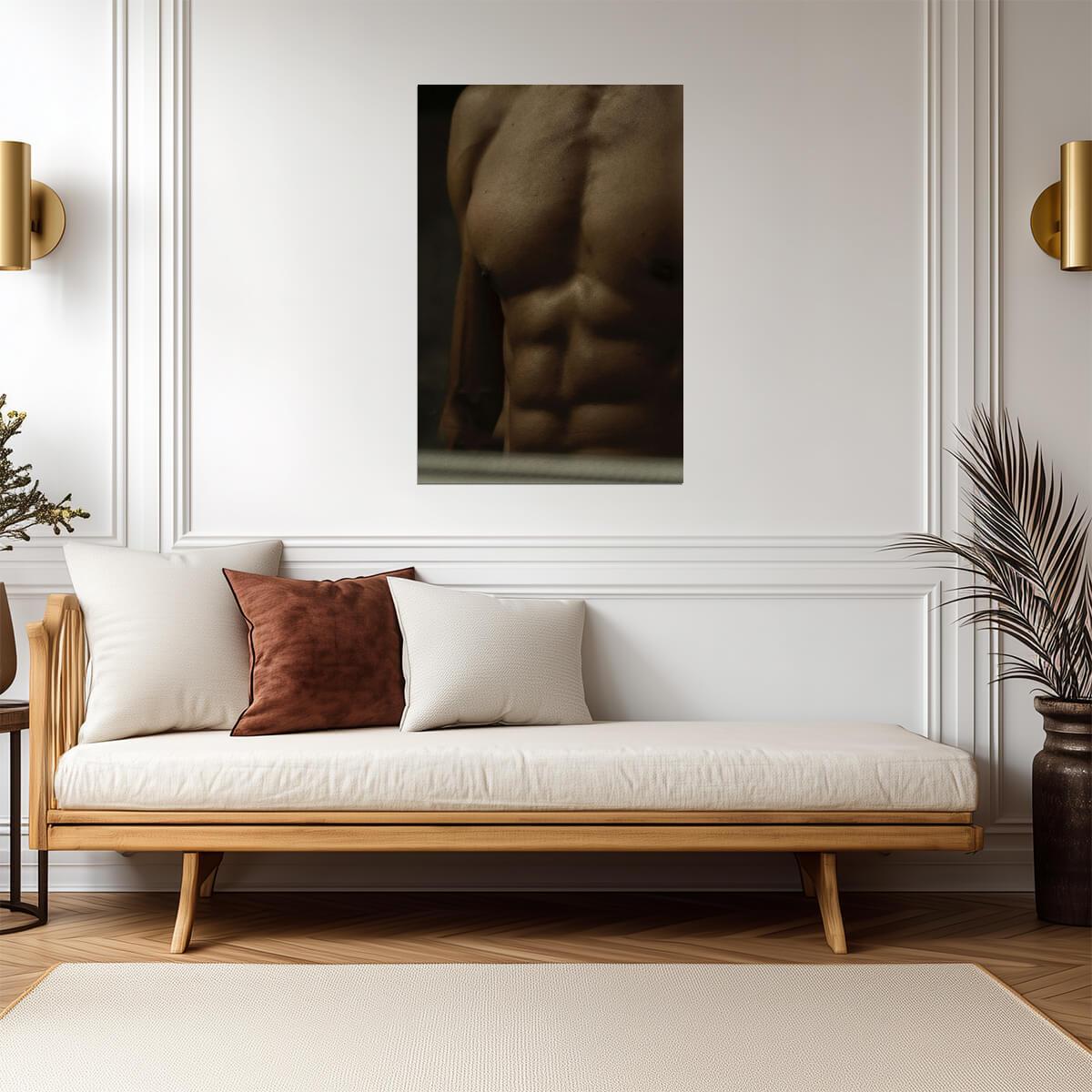 Male Torso Photo Poster | Mirror Close-Up - Photography Poster