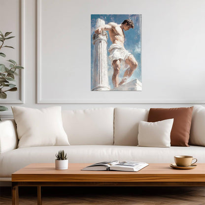 Male Figure Art Poster | Classical Style Painting - Graphic & Art Poster