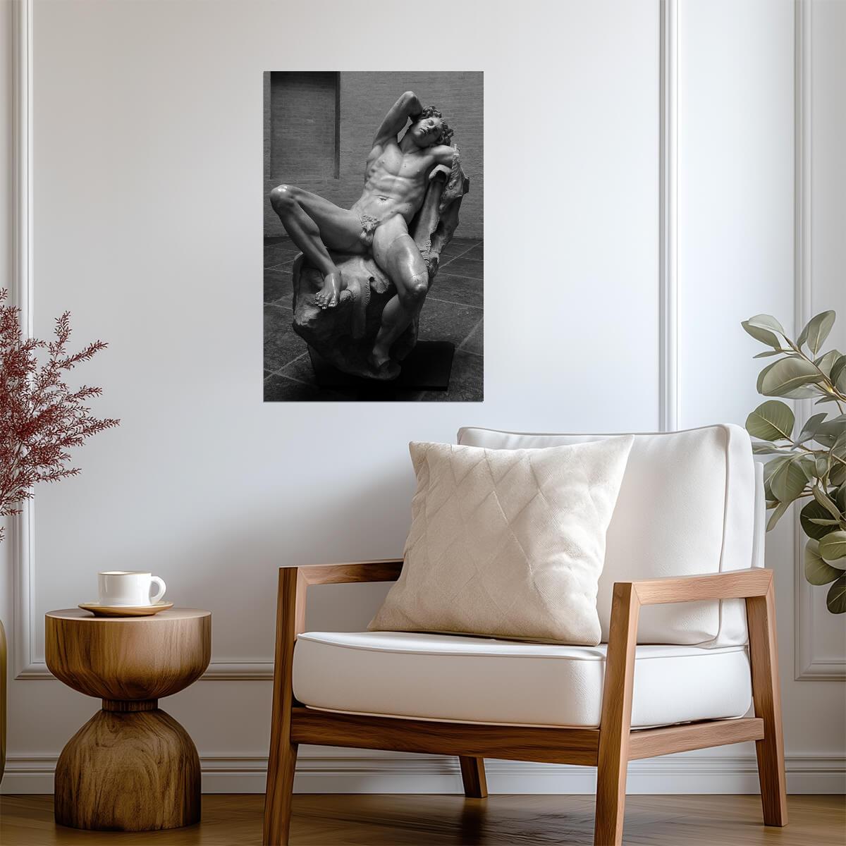 Barberini Faun Art Poster | Nude Sculpture Photo - Photography Poster