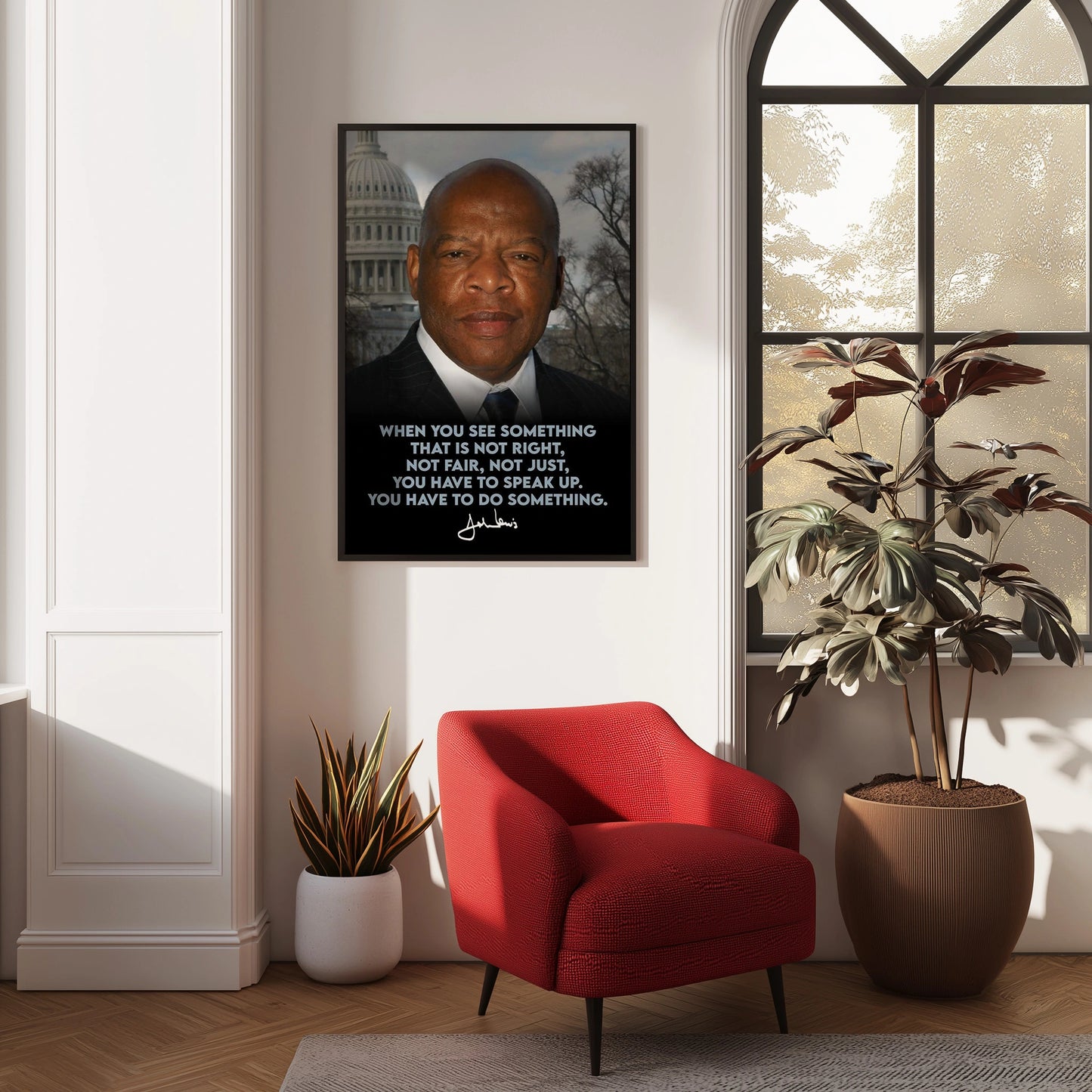 John Lewis "See Something That's Not Right" Poster | Inspirational Quote | Civil Rights Wall Art