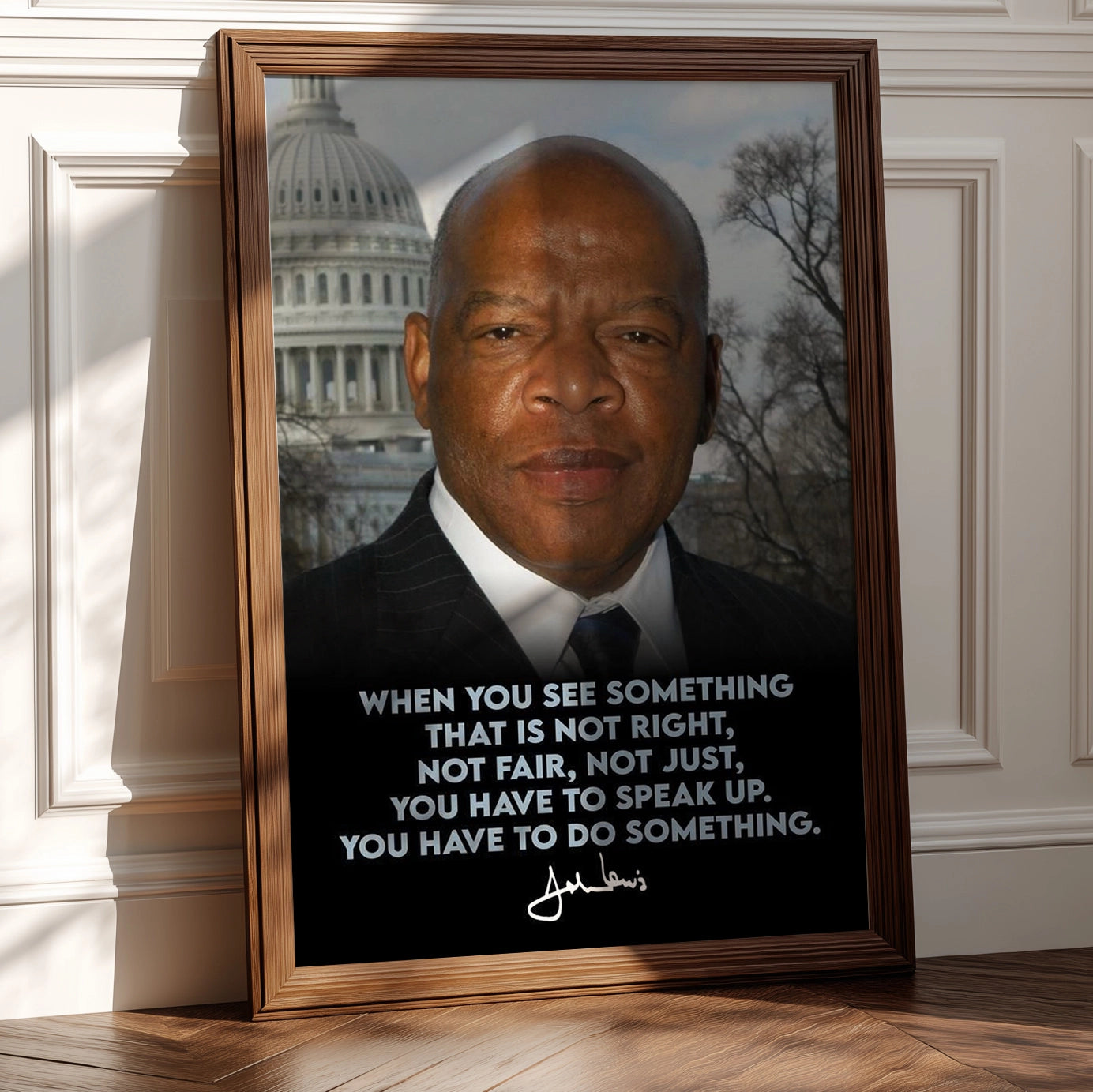 John Lewis "See Something That's Not Right" Poster | Inspirational Quote | Civil Rights Wall Art
