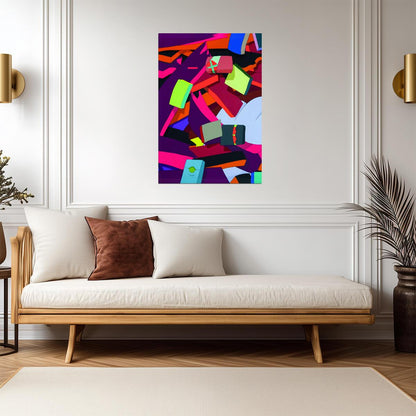Abstract Street Art Graffiti | Modern Wall Art | Vibrant Geometric Poster