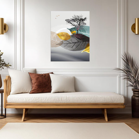 Minimalist Nature Landscape | Scandinavian Style Art Print | Nordic Boho Wall Poster