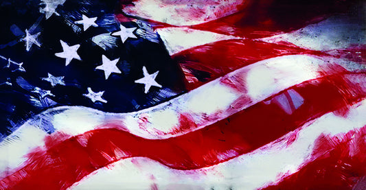 Vintage American Flag | Patriotic Wall Art | Rustic USA Home Decor Poster