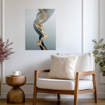 Abstract Flowing Lines | Minimalist Scandinavian Art | Elegant Contemporary Poster