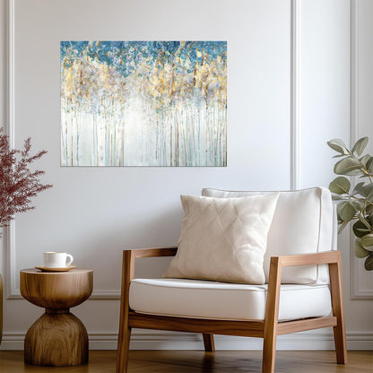 Impressionist Forest Landscape | Abstract Nature Art | Mystical Boho Wall Poster