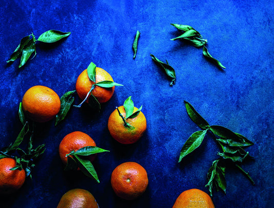 Tangerine Still Life | Colorful Kitchen Photography | Modern Eclectic Fruit Poster