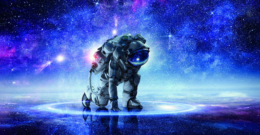 Astronaut in Space | Surreal Cosmic Art Print | Modern Galaxy Wall Poster