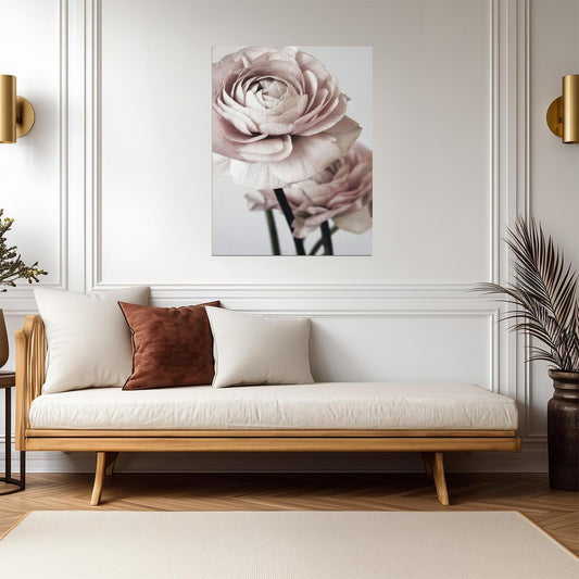 Vintage Pink Rose | Romantic Botanical Photography | Soft Pastel Floral Poster