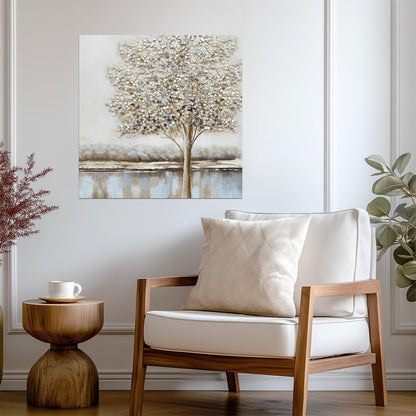 Golden Tree of Life | Elegant Botanical Art Print | Luxury Nature Wall Poster