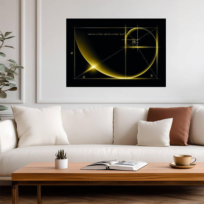 The Golden Ratio | Geometric Mathematical Art | Fibonacci Spiral Poster