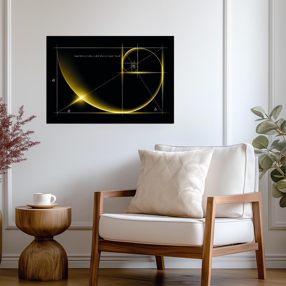 The Golden Ratio | Geometric Mathematical Art | Fibonacci Spiral Poster