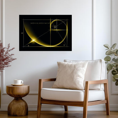 The Golden Ratio | Geometric Mathematical Art | Fibonacci Spiral Poster