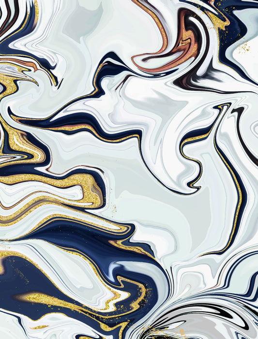 Abstract Marble Swirl | Elegant Fluid Art Print | Contemporary Modern Poster