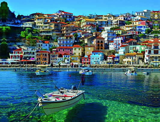 Colorful Italian Coastal Village | Seaside Photography Print | Vibrant Travel Poster