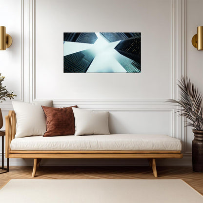 Abstract Skyscrapers | Modern Geometric Architecture | Urban Perspective Poster