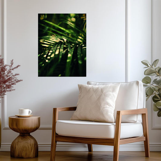 Lush Palm Leaves | Tropical Green Photography | Modern Botanical Poster