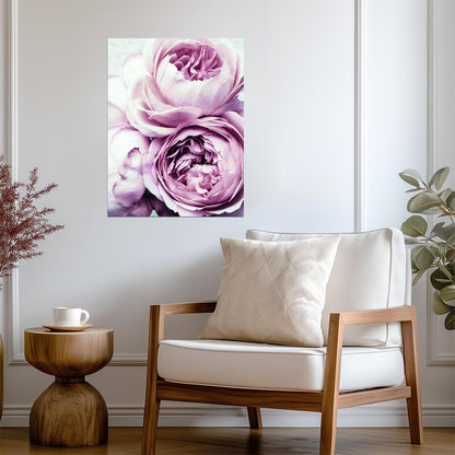 Pastel Peonies | Soft Floral Photography | Romantic Pink Flower Poster