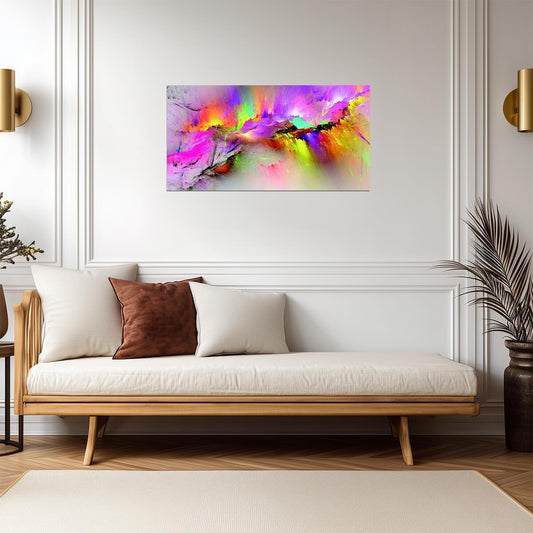 Vibrant Abstract Paint Splash | Colorful Modern Art | Contemporary Wall Poster