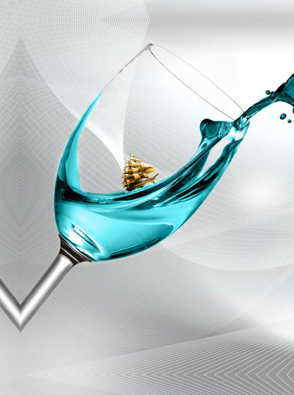 Elegant Glass Splash | Abstract Modern Art | Minimalist Liquid Poster