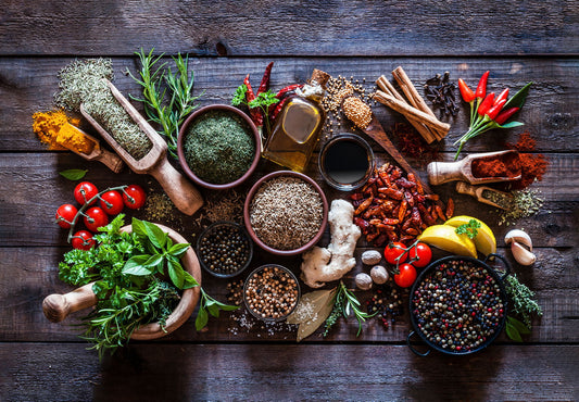 Rustic Food Ingredients | Culinary Kitchen Photography | Organic Food Art Poster