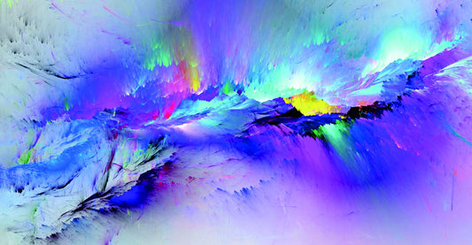 Vibrant Abstract Paint Explosion | Colorful Modern Art | Contemporary Wall Poster